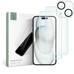 Tech-Protect iPhone 15 3-PACK Skärmskydd/Linsskydd