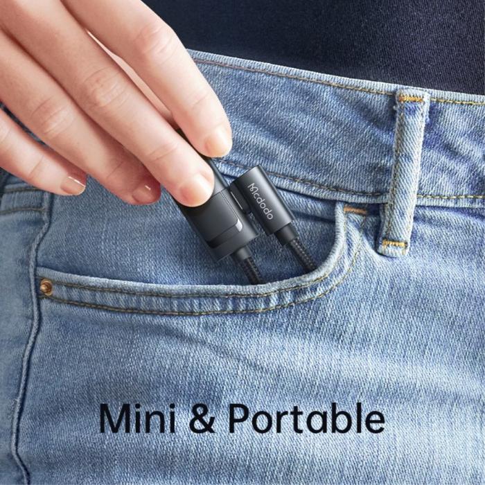 Bild 6, Mcdodo DAC 60W PD USB-C - 3.5mm AUX Adapter Laddningsfunktion Svart