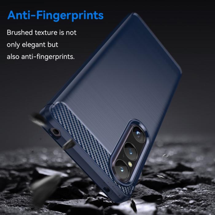 Bild 3, Sony Xperia 1 V Skal Borstad Stål Textur Blå