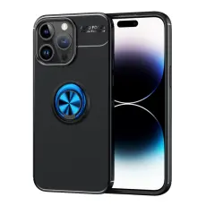 iPhone 15 Pro Max Skal Ring Svart/Bl&aring;