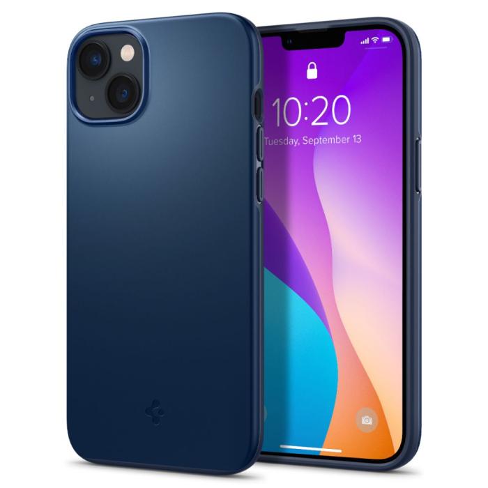 Bild 1, Spigen iPhone 15 Plus / 14 Plus Skal Thin Fit Navy Blue