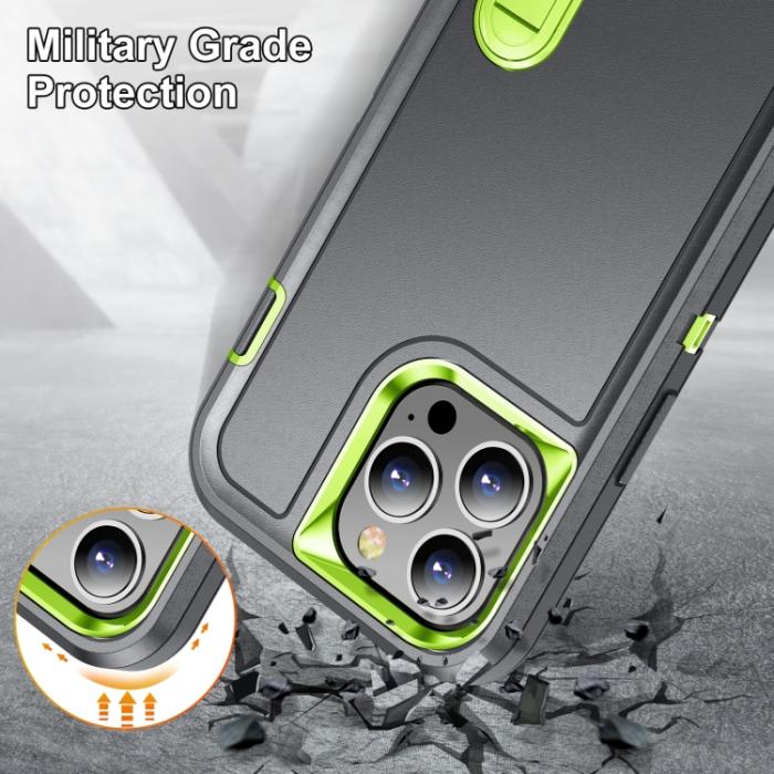 Bild 3, iPhone 14 Pro Max Skal 3in1 Shockproof Xtreme Grå/Grön