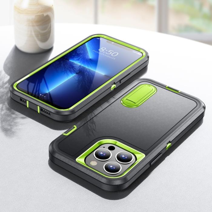 Bild 4, iPhone 14 Pro Max Skal 3in1 Shockproof Xtreme Grå/Grön