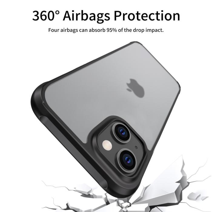 Bild 3, LEEU DESIGN iPhone 14 Skal AirBag Hybrid Matt Svart