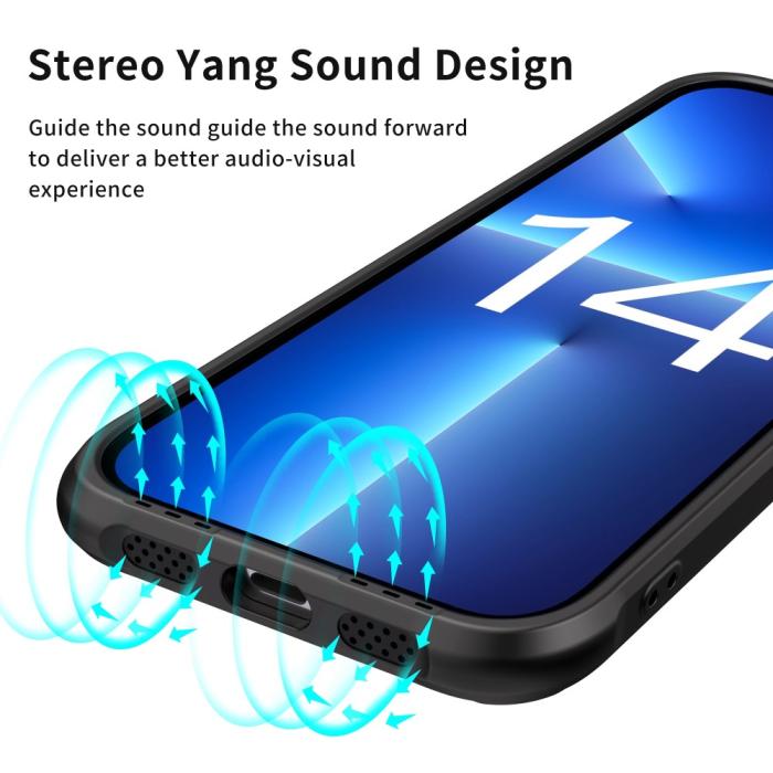 Bild 6, LEEU DESIGN iPhone 14 Skal AirBag Hybrid Matt Svart