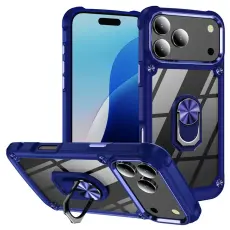 iPhone 17 Pro Skal Shockproof Ring Hybrid Blå