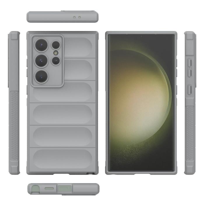 Bild 2, Samsung Galaxy S24 Ultra Skal Magic Shield Ljus Grå