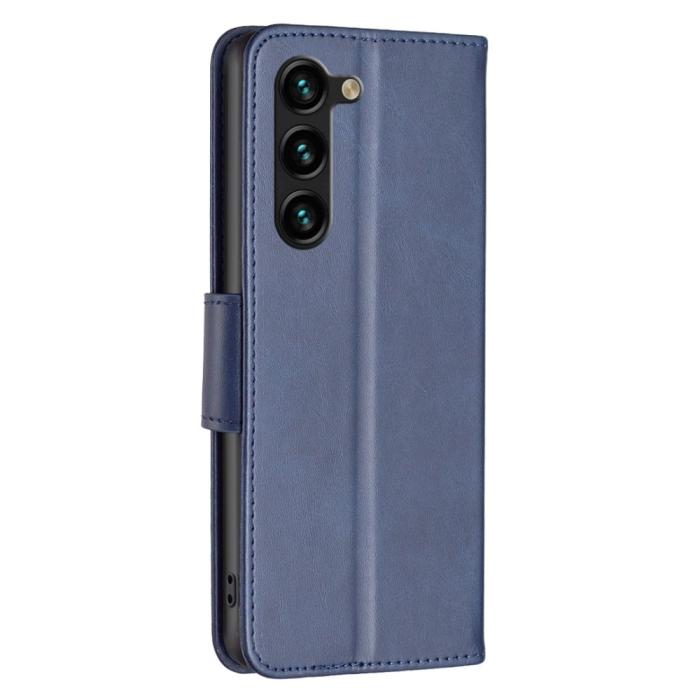 Bild 5, Galaxy S25 Plus / S24 Plus Fodral Solid Shark Läder Blå