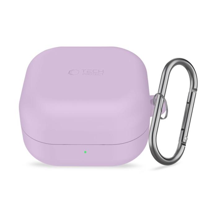 Bild 3, Tech-Protect Galaxy Buds 4 / 4 Pro Skal Silikon Hook Lavender