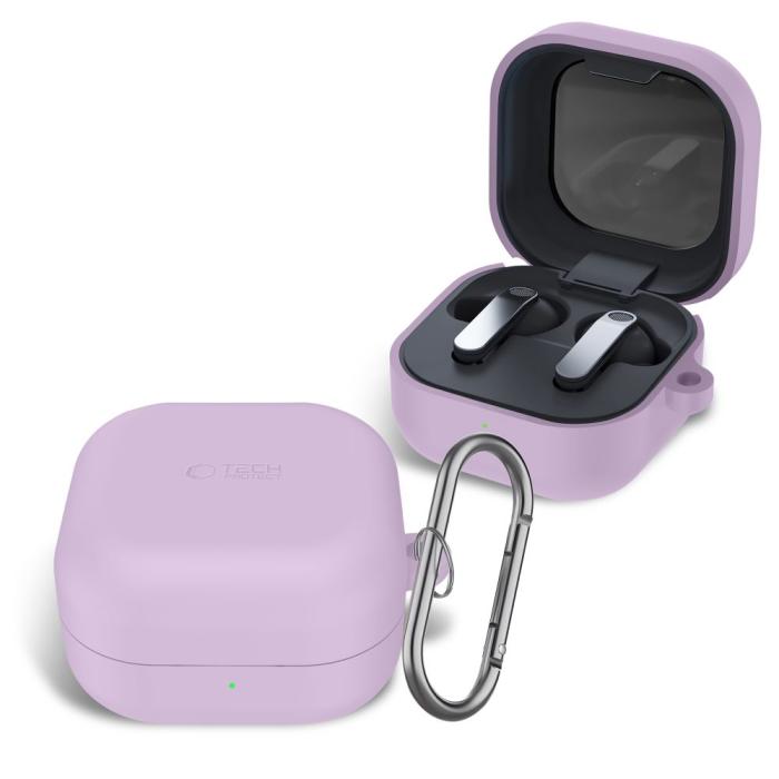 Bild 4, Tech-Protect Galaxy Buds 4 / 4 Pro Skal Silikon Hook Lavender