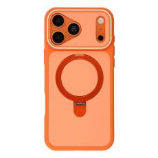 iPhone 18 Pro / 17 Pro Skal MagSafe Stativ 2-f&auml;rg Hybrid Orange