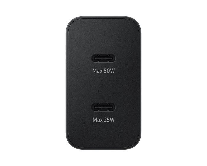Bild 3, Samsung Original 50W 2x USB-C Laddare EP-T5020 Inkl. 1.8m USB-C Kabel Svart