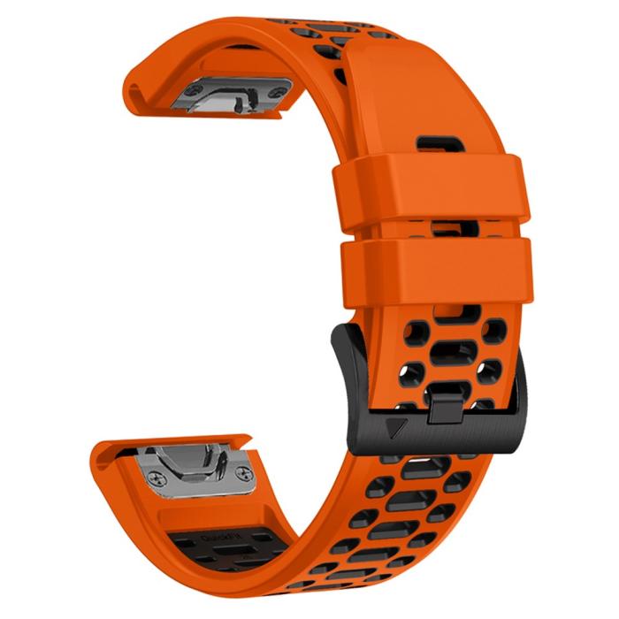 Bild 2, Klockarmband 26 mm Dual-Color Robust Orange/Svart