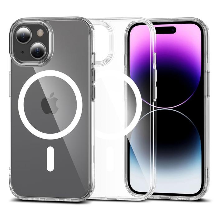 Bild 1, Tech-Protect iPhone 15 Skal MagSafe FlexAir Hybrid Transparent
