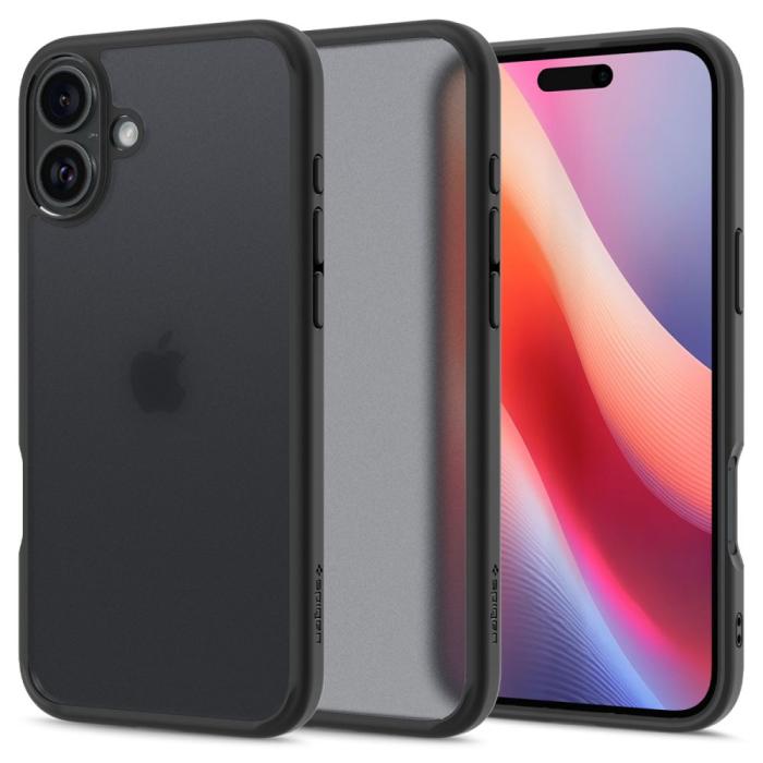 Bild 1, Spigen iPhone 16 Skal Ultra Hybrid Frostad Svart