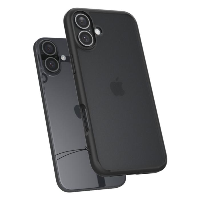 Bild 3, Spigen iPhone 16 Skal Ultra Hybrid Frostad Svart