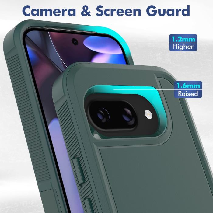 Bild 3, Google Pixel 9a Skal Extreme Shockproof Hybrid Grön