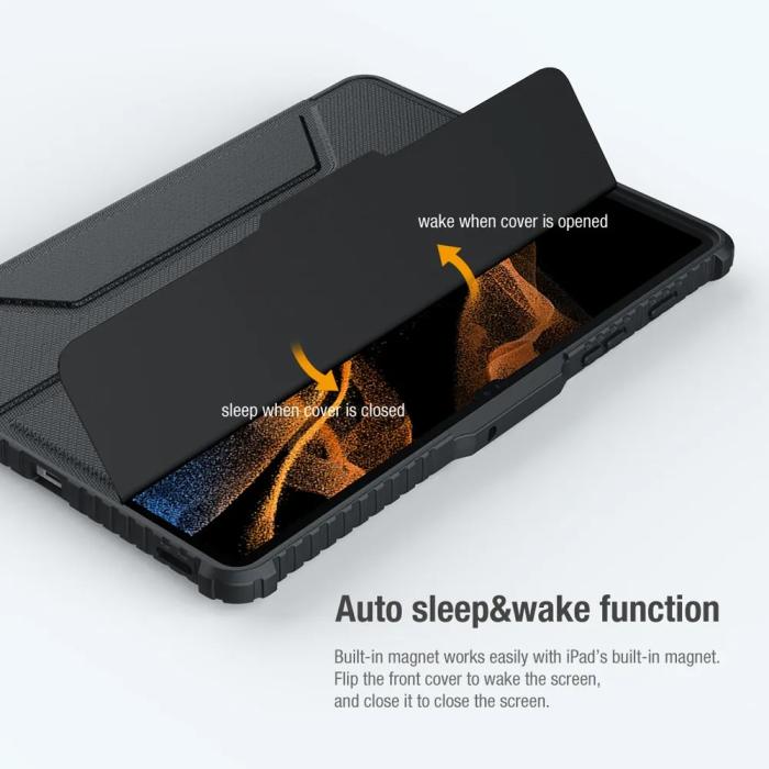 Bild 4, NILLKIN Galaxy Tab S7 Plus / S8 Plus Fodral Bumper PRO Svart