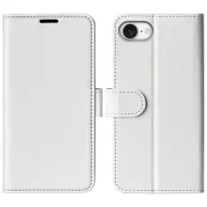 iPhone 17e / 16e Fodral Crazy Horse L&auml;der Vit