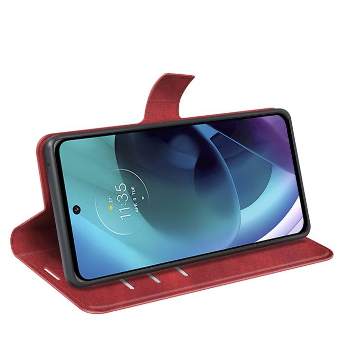 Bild 5, Motorola Moto G51 Fodral PU Läder Röd