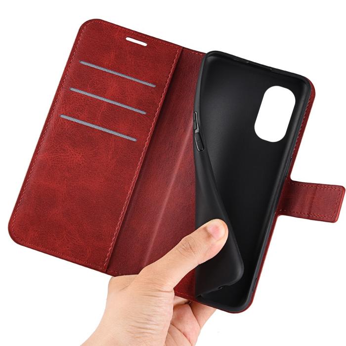 Bild 6, Motorola Moto G51 Fodral PU Läder Röd