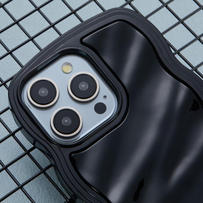 Bild 5, iPhone 15 Pro Mobilskal Wavy Textur Svart