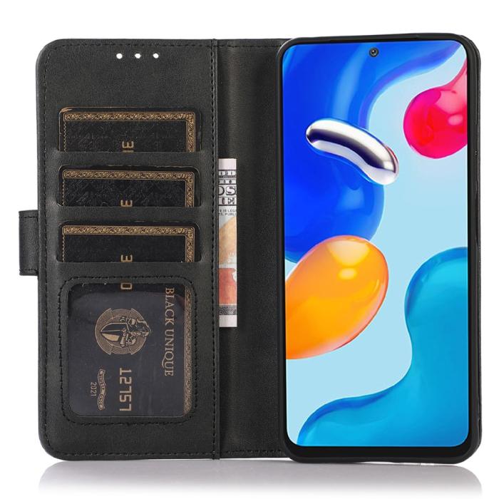 Bild 2, Sony Xperia 10 VI Läder Fodral Läder Solid Svart
