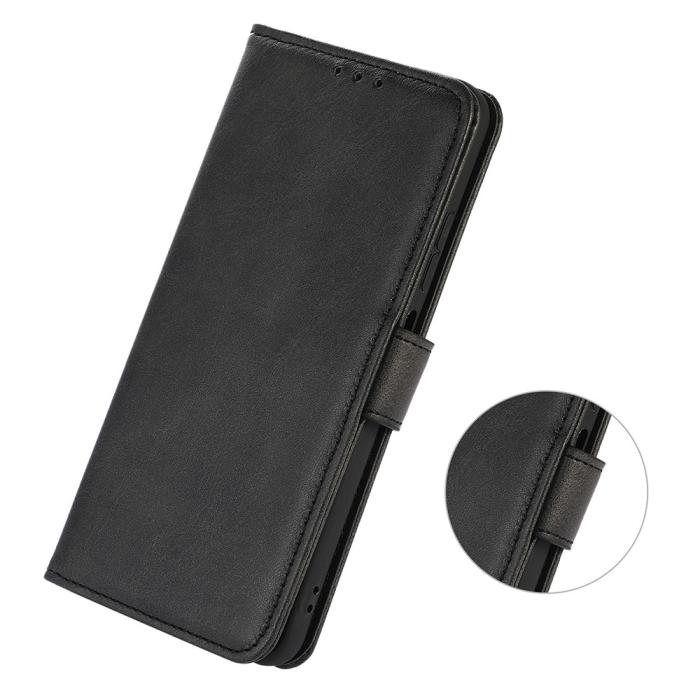 Bild 4, Sony Xperia 10 VI Läder Fodral Läder Solid Svart
