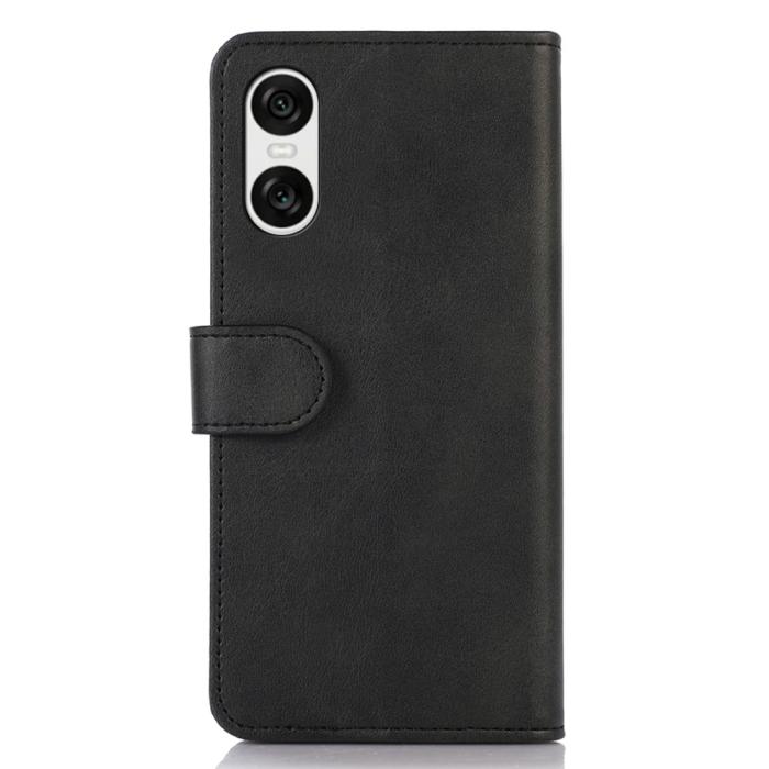Bild 6, Sony Xperia 10 VI Läder Fodral Läder Solid Svart