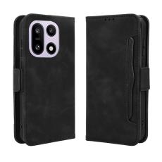 OnePlus 15 Fodral Med Avtagbart Kortfodral L&auml;der Svart