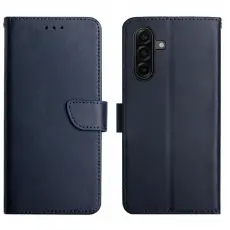 Samsung Galaxy S26 Plus Fodral &Auml;kta L&auml;der Bl&aring;