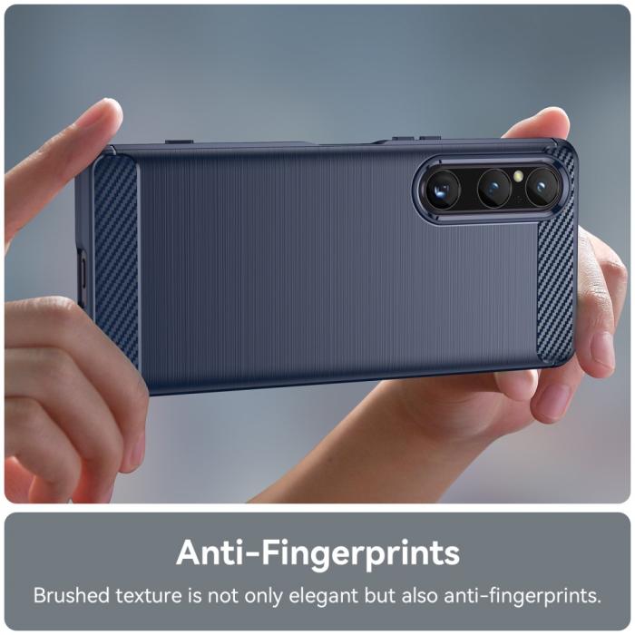 Bild 5, Sony Xperia 1 V Skal Borstad Stål Textur Blå