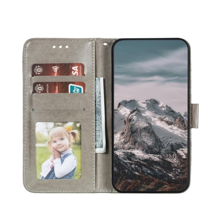 Bild 4, Samsung Galaxy A24 5G Fodral Mandala Läder Grå