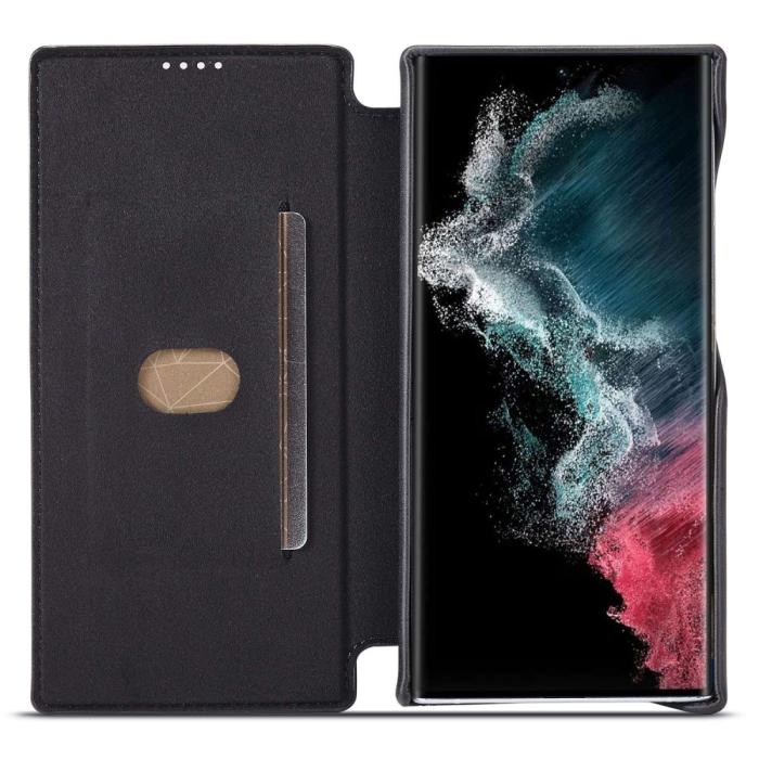 Bild 2, LC.IMEEKE Samsung Galaxy S23 Ultra Fodral Flip Läder Svart