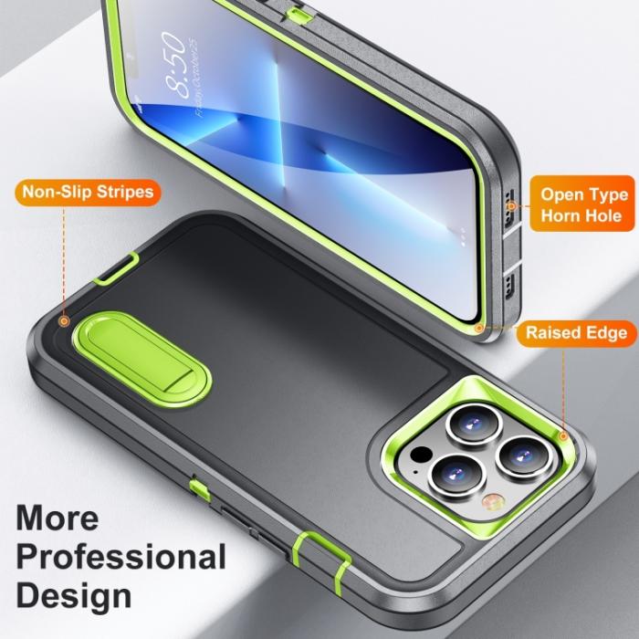 Bild 5, iPhone 14 Pro Max Skal 3in1 Shockproof Xtreme Grå/Grön