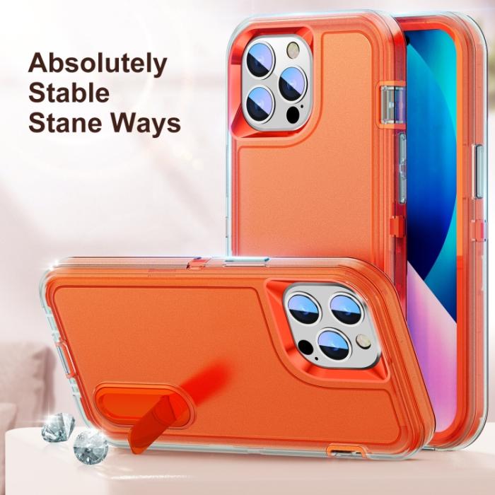 Bild 2, iPhone 14 Pro Max Skal 3in1 Shockproof Xtreme Transparent/Orange