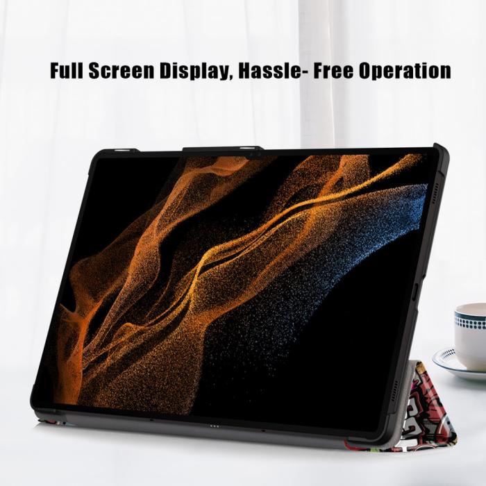 Bild 3, Samsung Galaxy Tab S9 Ultra Fodral Tri-Fold Grafitti