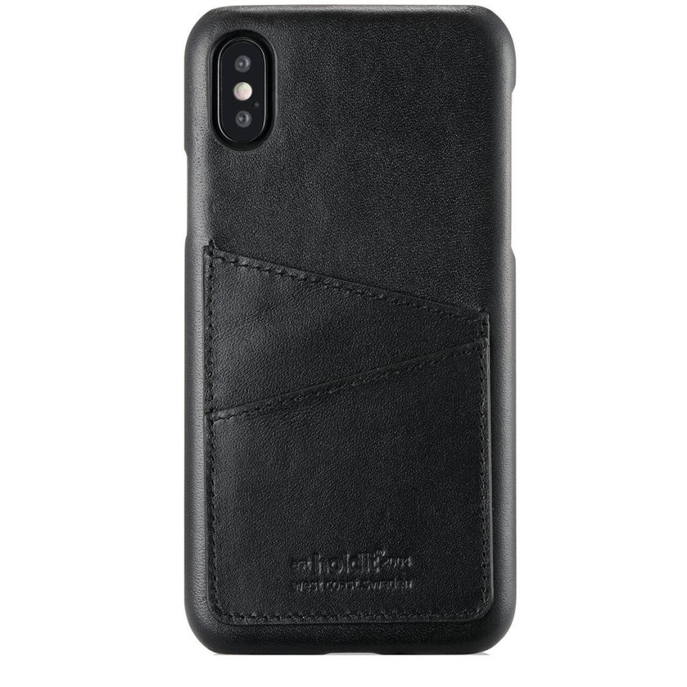 iPhone X/Xs - holdit Mobilskal Kortfack - Svart