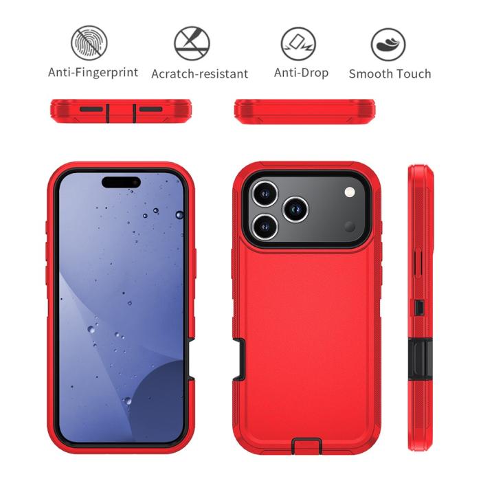 Bild 5, iPhone 17 Pro Skal Extreme Shockproof Hybrid Röd