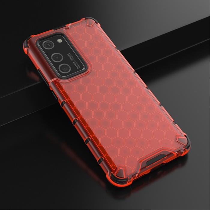 Bild 4, Huawei P40 Pro - Armor Honeycomb Textur - Röd