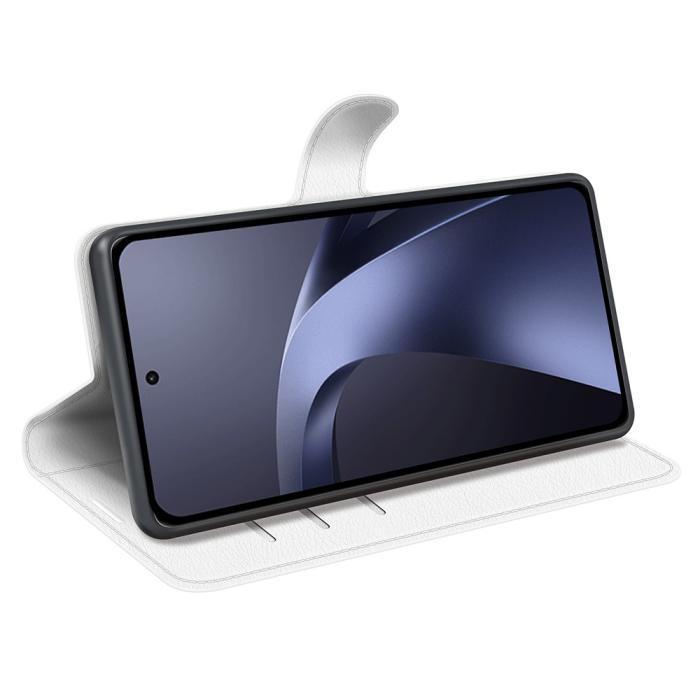 Bild 2, Xiaomi 17T Pro Fodral Litchi Läder Vit