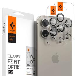 Spigen iPhone 16/15/14 Pro/Pro Max 2-PACK Linsskydd GLAS.tR "Ez Fit"