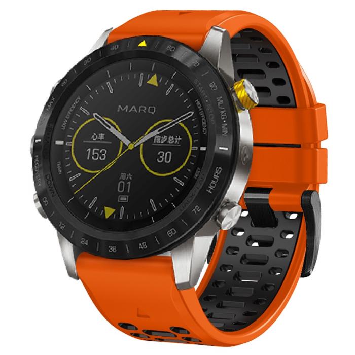 Bild 4, Klockarmband 26 mm Dual-Color Robust Orange/Svart