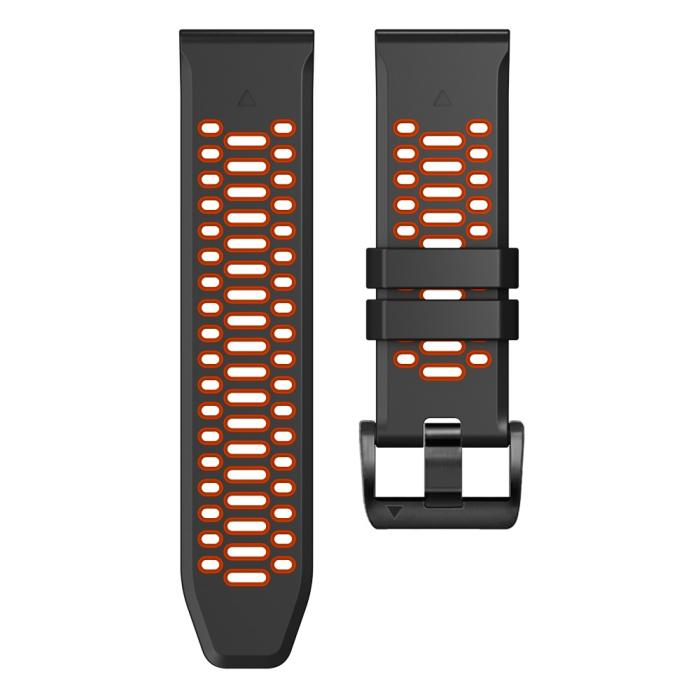 Bild 3, Klockarmband 26 mm Dual-Color Robust Svart/Röd
