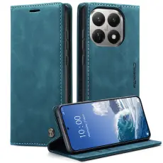 CASEME Xiaomi 15T Fodral Flip Retro L&auml;der Bl&aring;