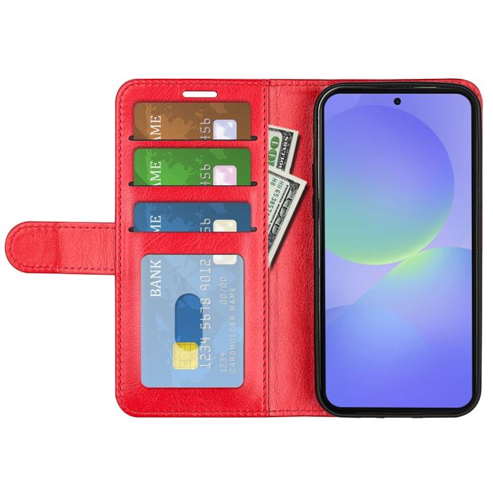 Bild 2, Samsung Galaxy A37 5G Fodral Crazy Horse Läder Röd
