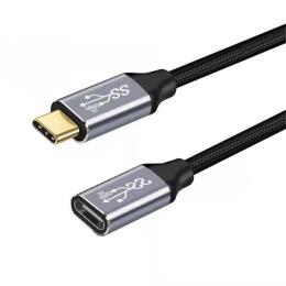 1.5m USB-C 3.1 Gen2 Hane - USB-C Hona Adapter Kabel Svart