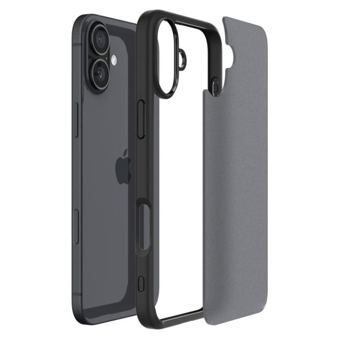 Bild 5, Spigen iPhone 16 Skal Ultra Hybrid Frostad Svart