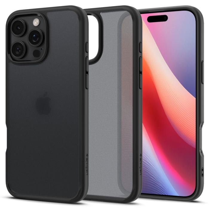 Bild 1, Spigen iPhone 16 Pro Skal Ultra Hybrid Frostad Svart