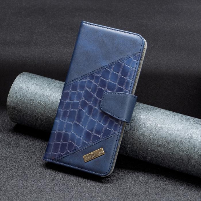 Bild 6, Samsung Galaxy A33 5G Fodral Krokodil Textur Blå